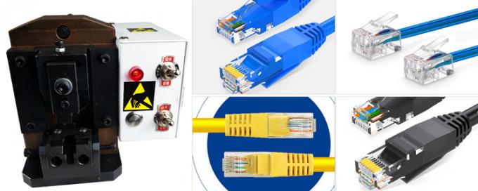 Кабель сети RJ45 8P8C 8P4C и телефон RJ11 6P4C 4P4C кабель с машиной кристаллического соединителя гнезда гофрируя