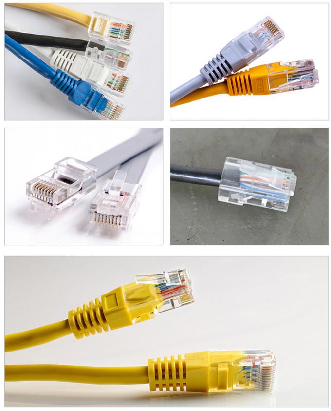 Кабель сети RJ45 8P8C 8P4C и телефон RJ11 6P4C 4P4C кабель с машиной кристаллического соединителя гнезда гофрируя