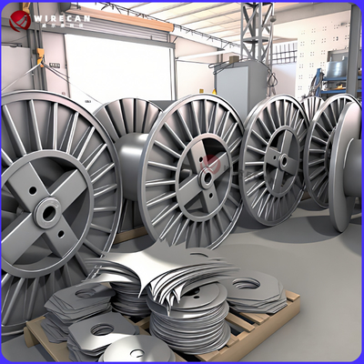 Кольцевая колонка из гофрированной стали для намотки проволоки и кабеля