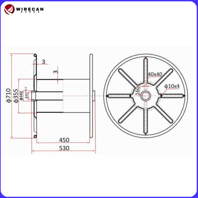 Кольцевая колонка из гофрированной стали для намотки проволоки и кабеля
