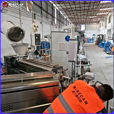 Линия экструзии проводов с ПЛК GF-80+60+50 мм для производства строительных проводов